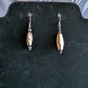 Kenyan Batik Bone Earrings